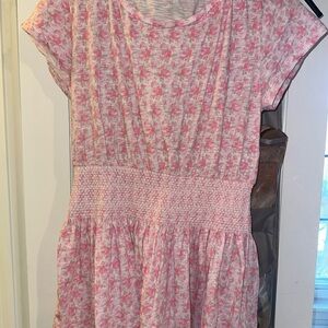 Love Shack Fancy Pink Floral Sun Dress